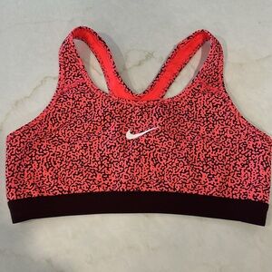 Nike Pink‎ and Black Sports Bra with Racerback Design Women’s Size L